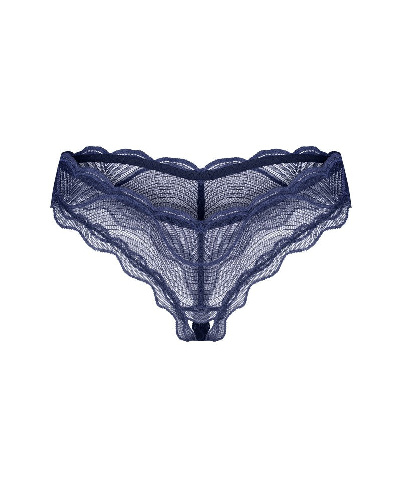 OBSESSIVE - NIGHTLY BLUE CROTCHLESS THONG XS/S