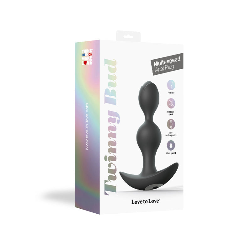LOVELY PLANET - LOVE TO LOVE TWINNY BUD RECHARGEABLE SILICONE MULTI SPEED VIBRATING ANAL PLUG