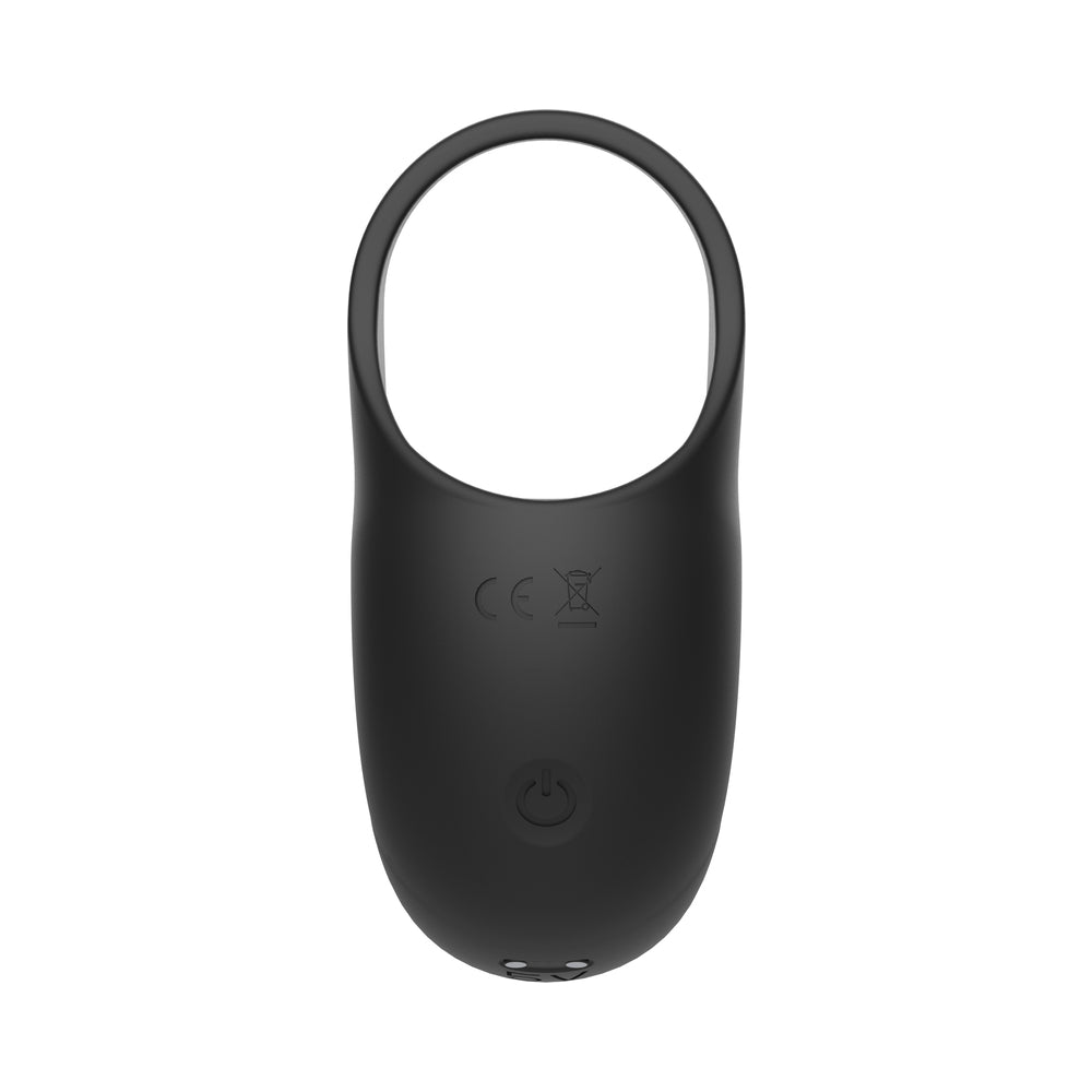 ZERO TOLERANCE - VIBRATING BALL CRADLE RECHARGEABLE REMOTE-CONTROLLED SILICONE COCKRING BLACK