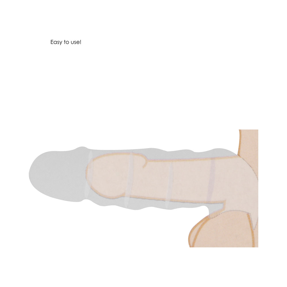 REALROCK REALISTIC 6 IN. PENIS SLEEVE EXTENDER BEIGE