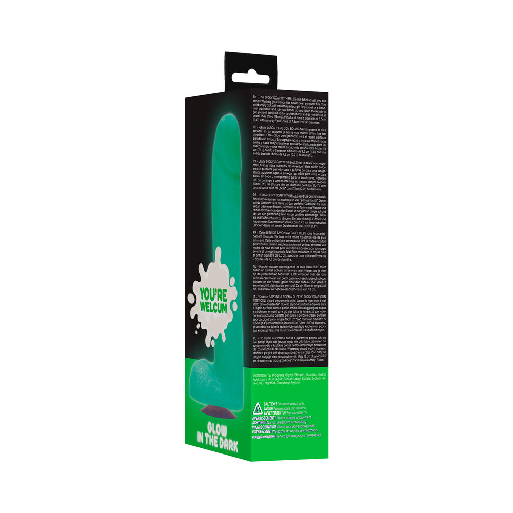 SHOTS S-LINE GLOW IN THE DARK DICKY SOAP WITH BALLS