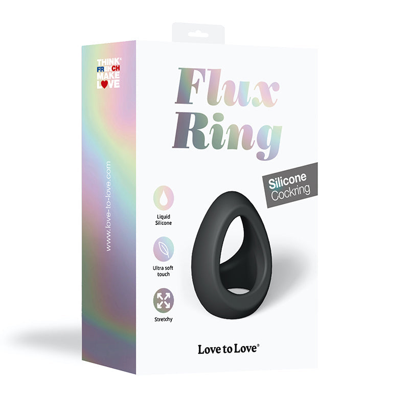 LOVELY PLANET - LOVE TO LOVE FLUX RING SILICONE COCKRING NOIR