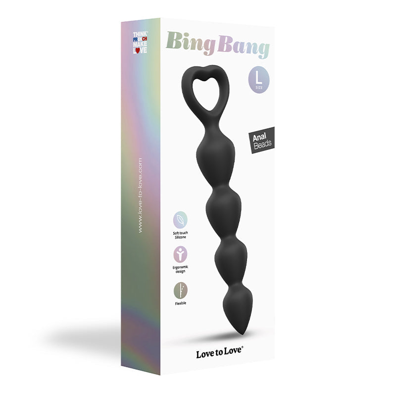LOVELY PLANET - LOVE TO LOVE BING BANG SILICONE ANAL BEADS NOIR LARGE