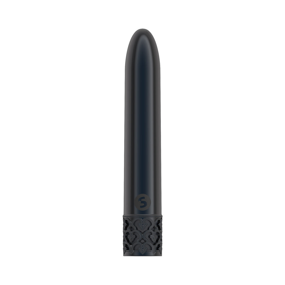 ROYAL GEMS SHINY RECHARGEABLE 10-SPEED BULLET VIBRATOR GUNMETAL