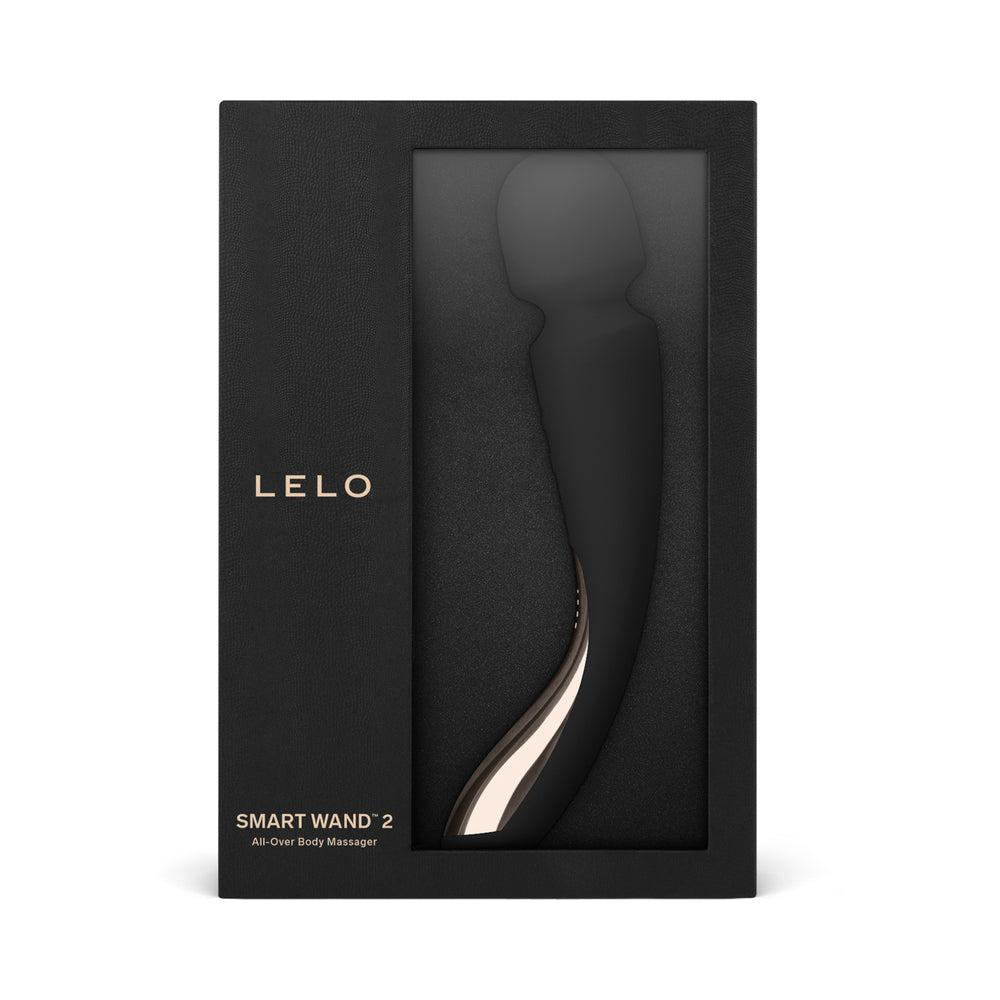 LELO SMART WAND 2 MEDIUM RECHARGEABLE WAND VIBRATOR BLACK