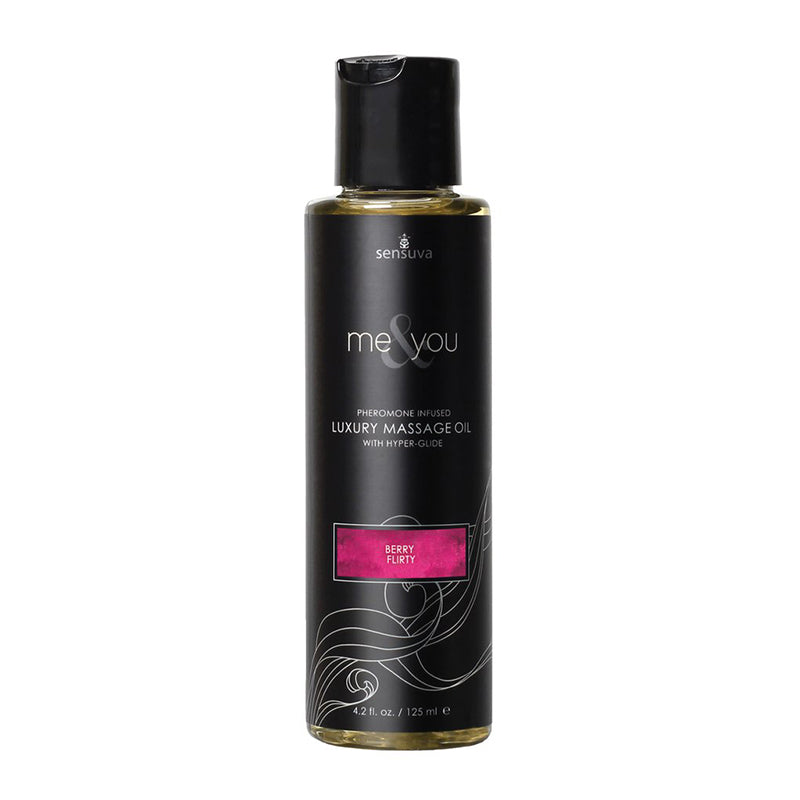 SENSUVA - ME & YOU PHEROMONE-INFUSED LUXURY MASSAGE OIL BERRY FLIRTY 4.2 OZ.