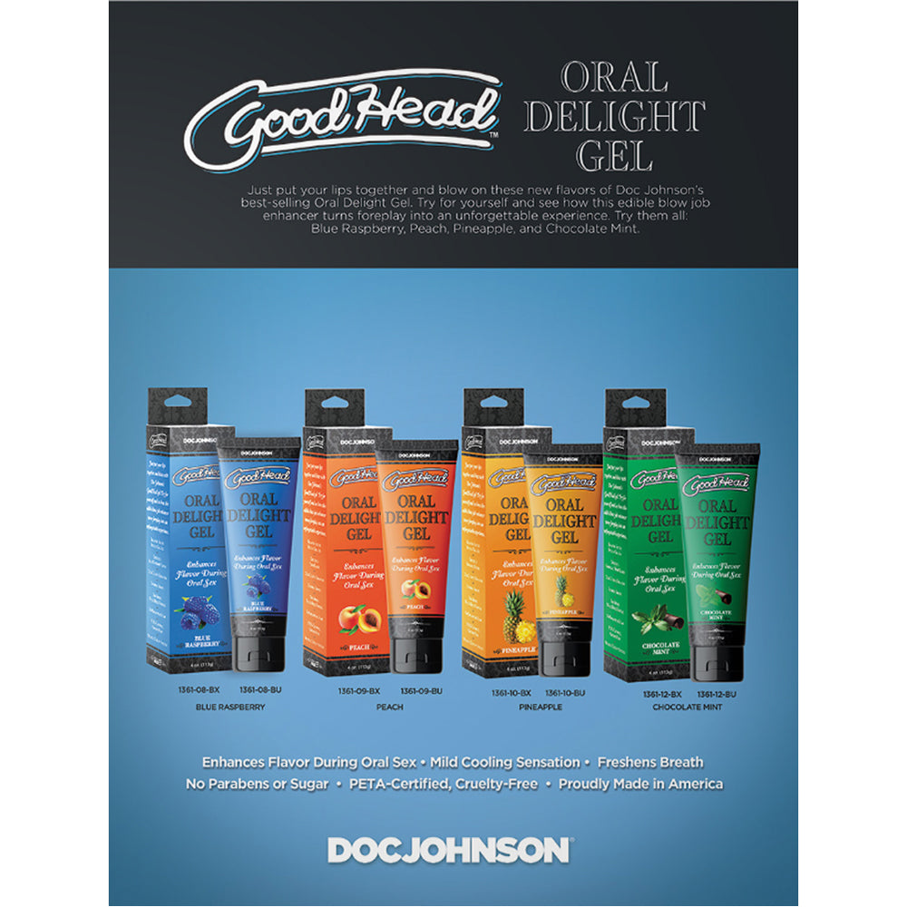 DOC JOHNSON - GOODHEAD ORAL DELIGHT GEL CHOCOLATE MINT 4 OZ.