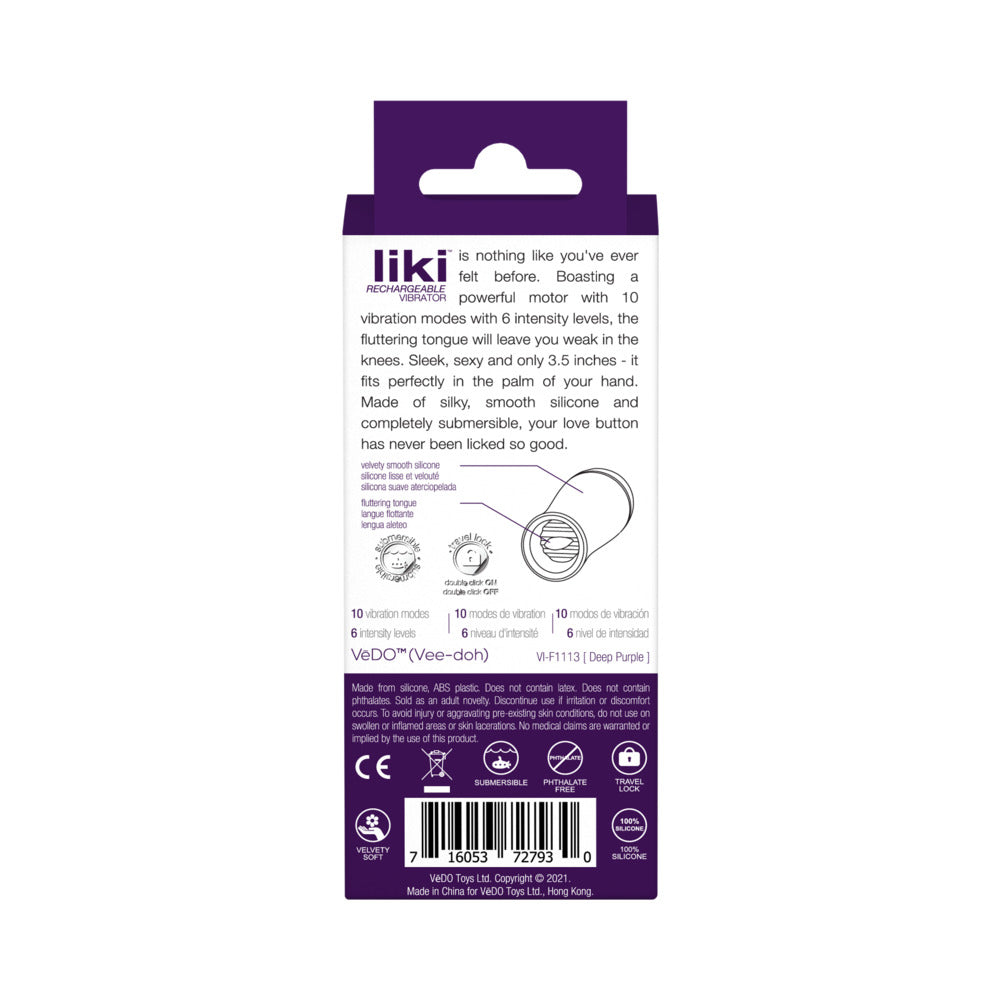 VEDO - LIKI RECHARGEABLE FLICKER DEEP PURPLE
