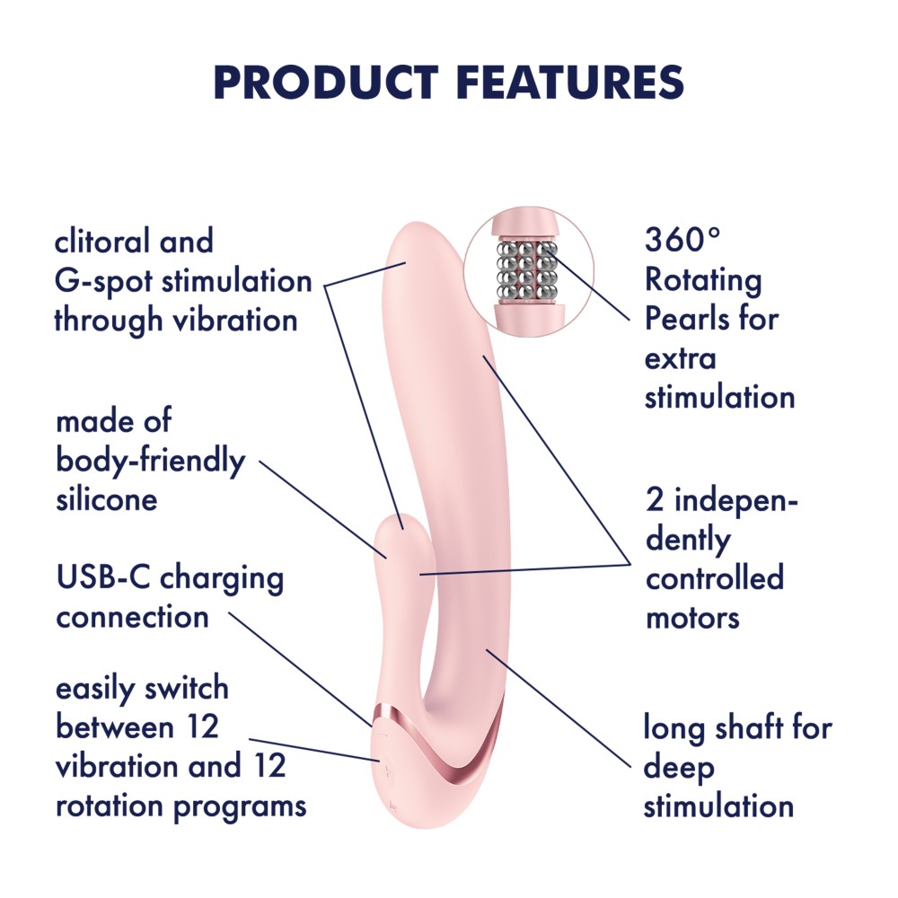 SATISFYER - PEARL BUNNY 3 - ROSE