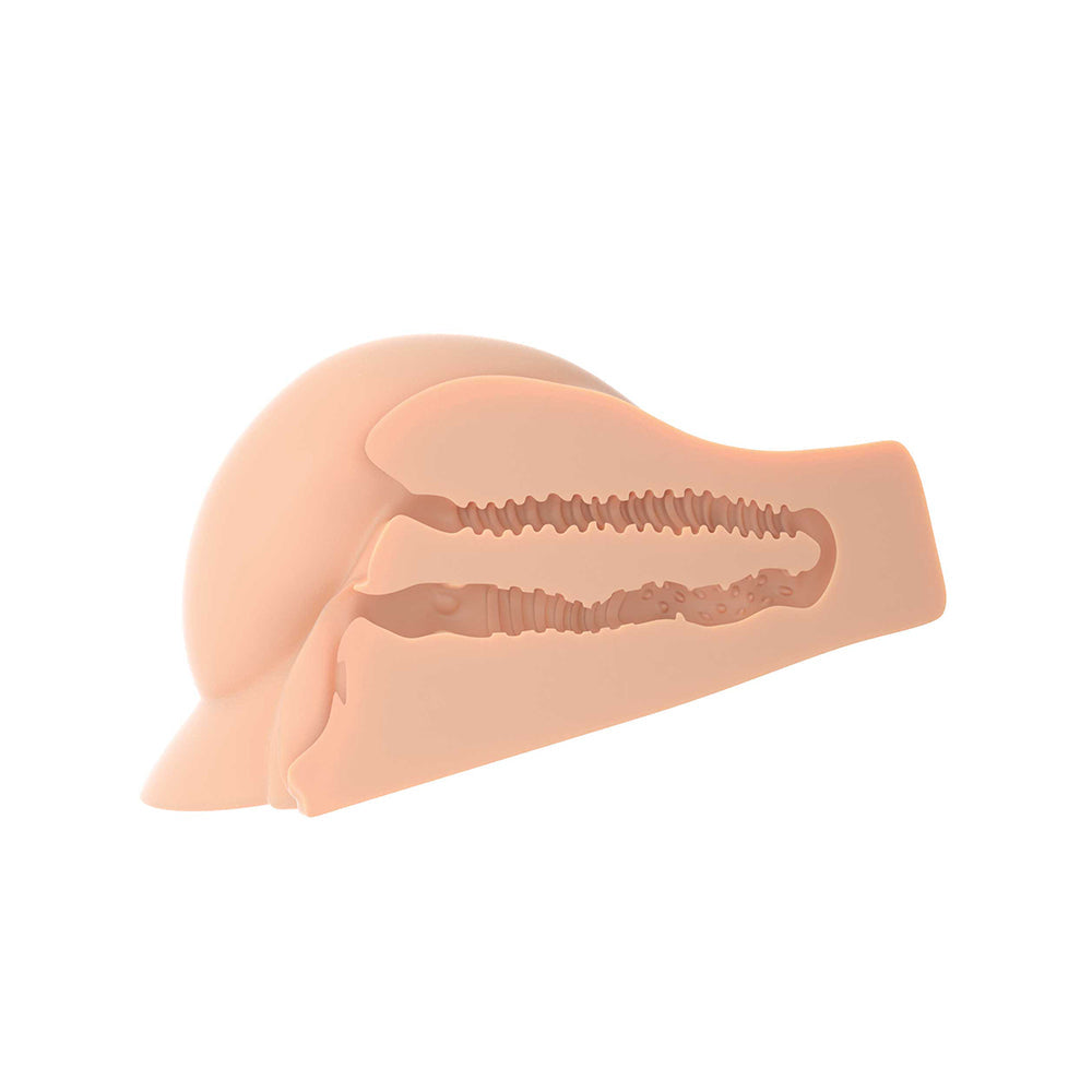 PDX PLUS PERFECT ASS XL DUAL ENTRY MASTURBATOR BEIGE