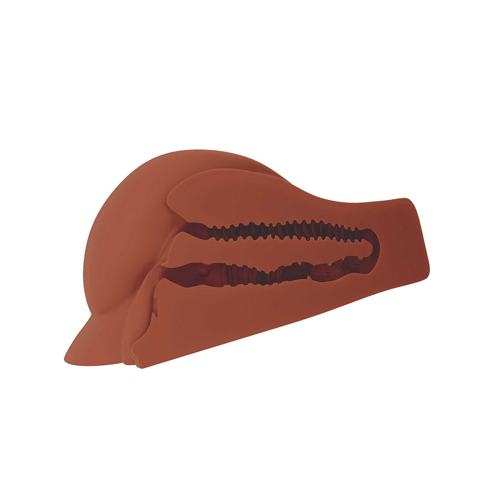 PDX PLUS PERFECT ASS XL DUAL ENTRY MASTURBATOR BROWN