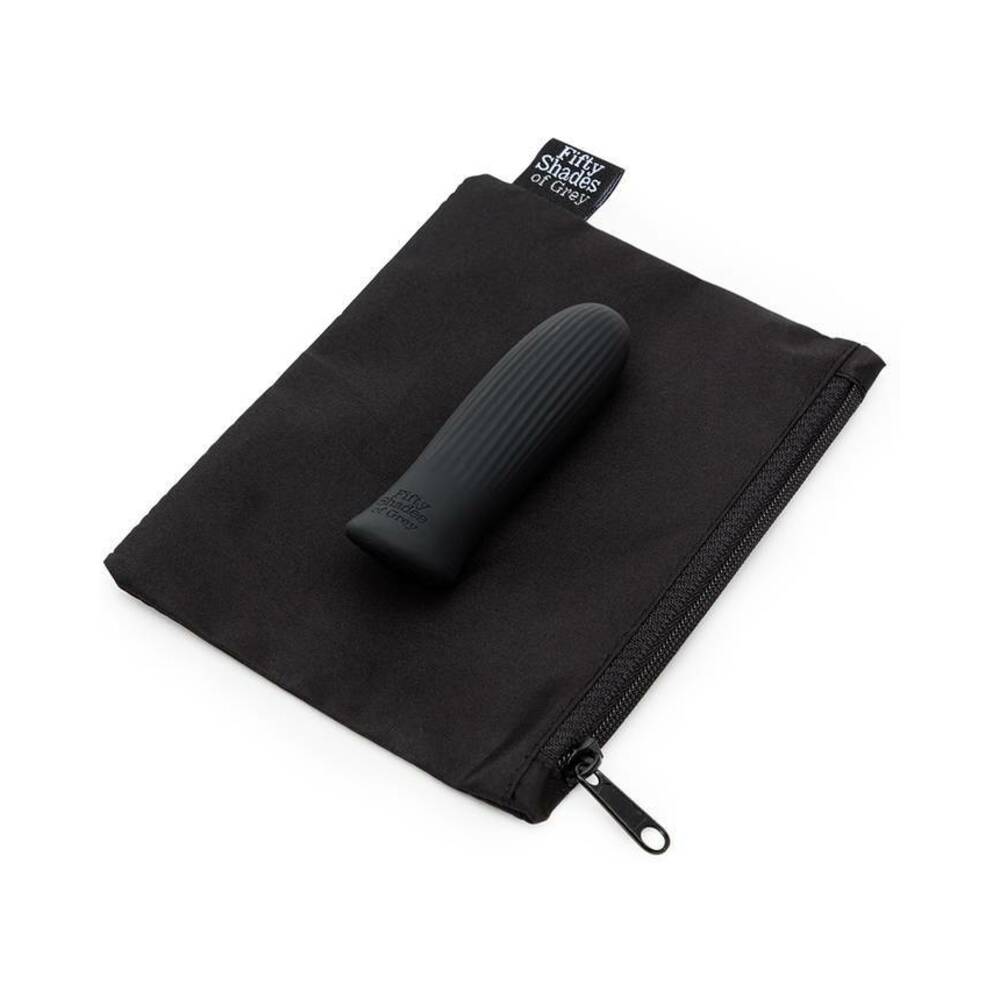 FIFTY SHADES OF GREY SENSATION RECHARGEABLE SILICONE BULLET VIBRATOR BLACK