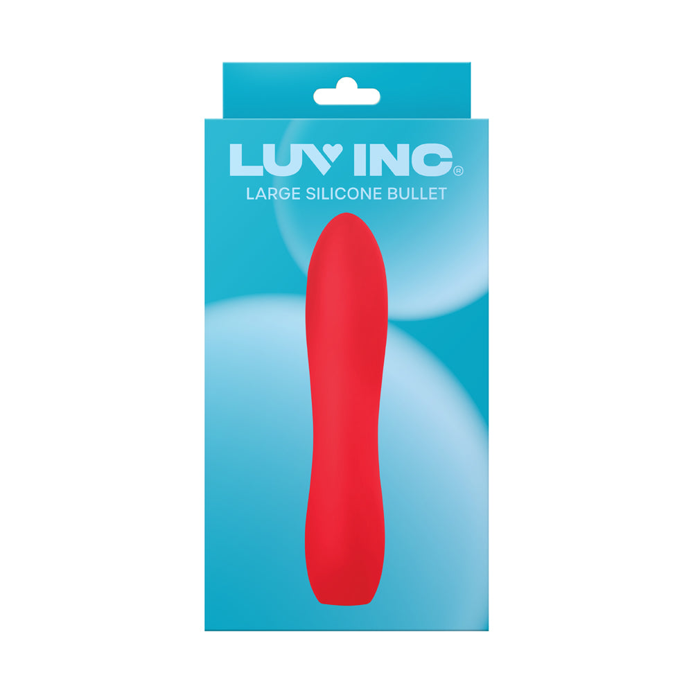 LUV INC. - LUV INC LB72 VIBRADOR RECARGABLE DE SILICONA GRANDE TIPO BALA ROJO