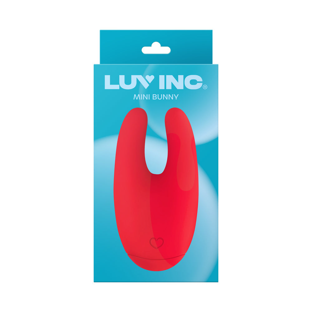 LUV INC BU89 MINI BUNNY RECHARGEABLE SILICONE VIBRATOR RED