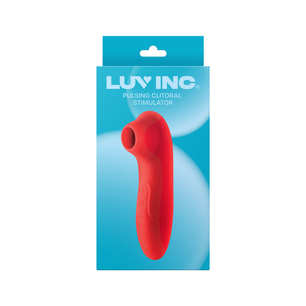 LUV INC CS19 PULSING CLITORAL STIMULATOR RECHARGEABLE SILICONE RED