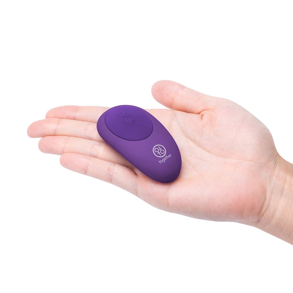 TOGETHER TOY - VIBRADOR DE CONEJO DE DOBLE PUNTA A CONTROL REMOTO PARA PAREJAS TOGETHER PÚRPURA