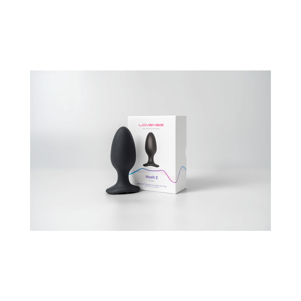 LOVENSE HUSH 2 BLUETOOTH REMOTE-CONTROLLED VIBRATING BUTT PLUG L 2.25 IN.