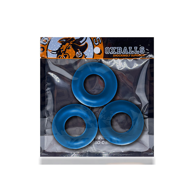 OXBALLS FAT WILLY 3-PACK JUMBO COCKRINGS FLEXTPR SPACE BLUE