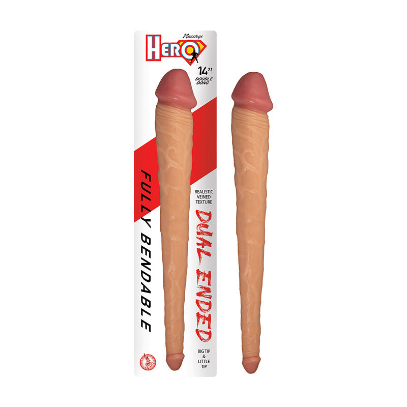 NASSTOYS - HERO DOUBLE DONG 14 IN. WHITE