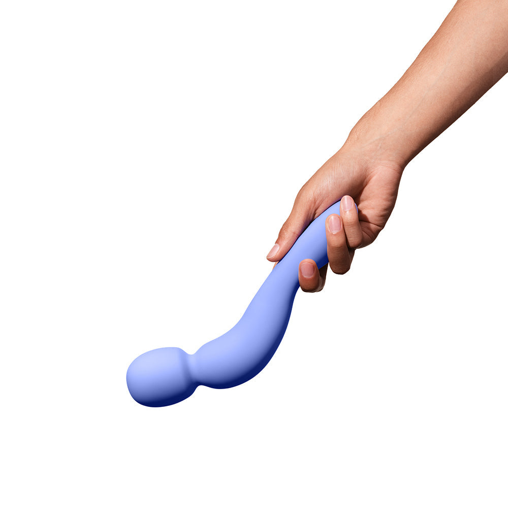 DAME - COM RECHARGEABLE SILICONE WAND VIBRATOR PERIWINKLE