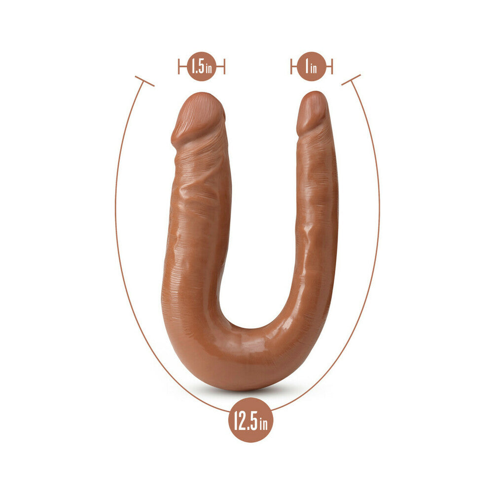 DR. SKIN MINI DOUBLE DONG REALISTIC 12 IN. DUAL-ENDED DILDO TAN