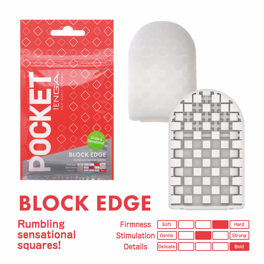 TENGA - FUNDA MASTURBADORA DE BOLSILLO BLOCK EDGE
