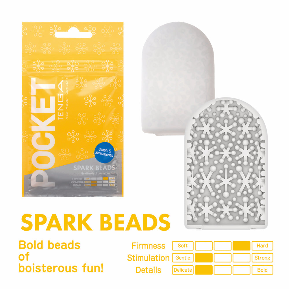 TENGA - MASTURBADOR DE BOLSILLO EN FUNDA SPARK BEADS