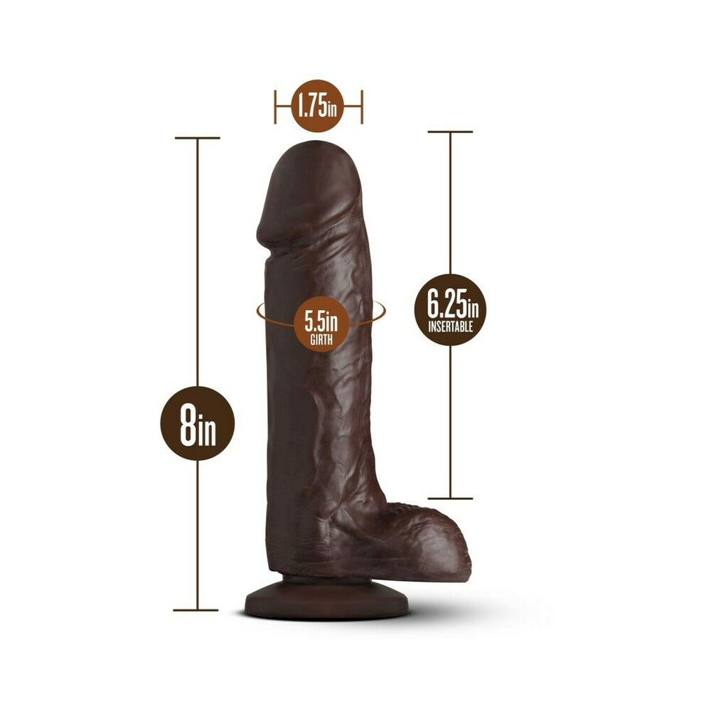 LOVERBOY THE MOVIE STAR REALISTIC 8 IN. DILDO WITH BALLS BROWN