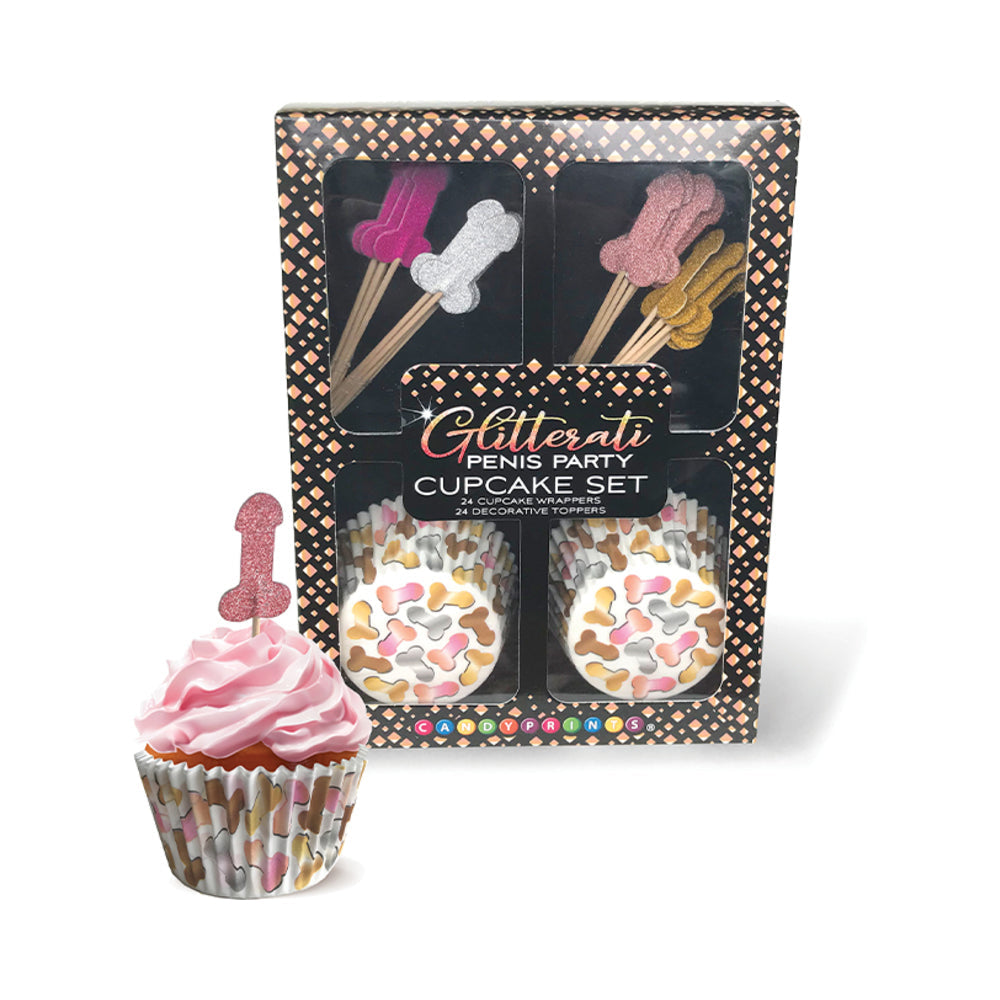 LITTLE GENIE - GLITTERATI PENIS PARTY CUPCAKE SET