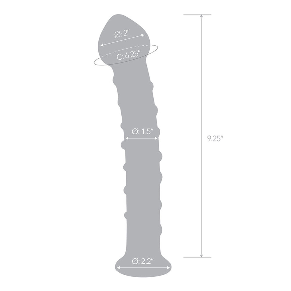 GLAS 10 IN. MR. SWIRLY GLASS DILDO