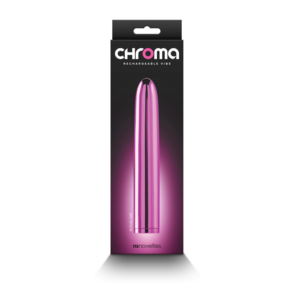 NS NOVELTIES - CHROMA RECHARGEABLE VIBE 7 IN. PINK