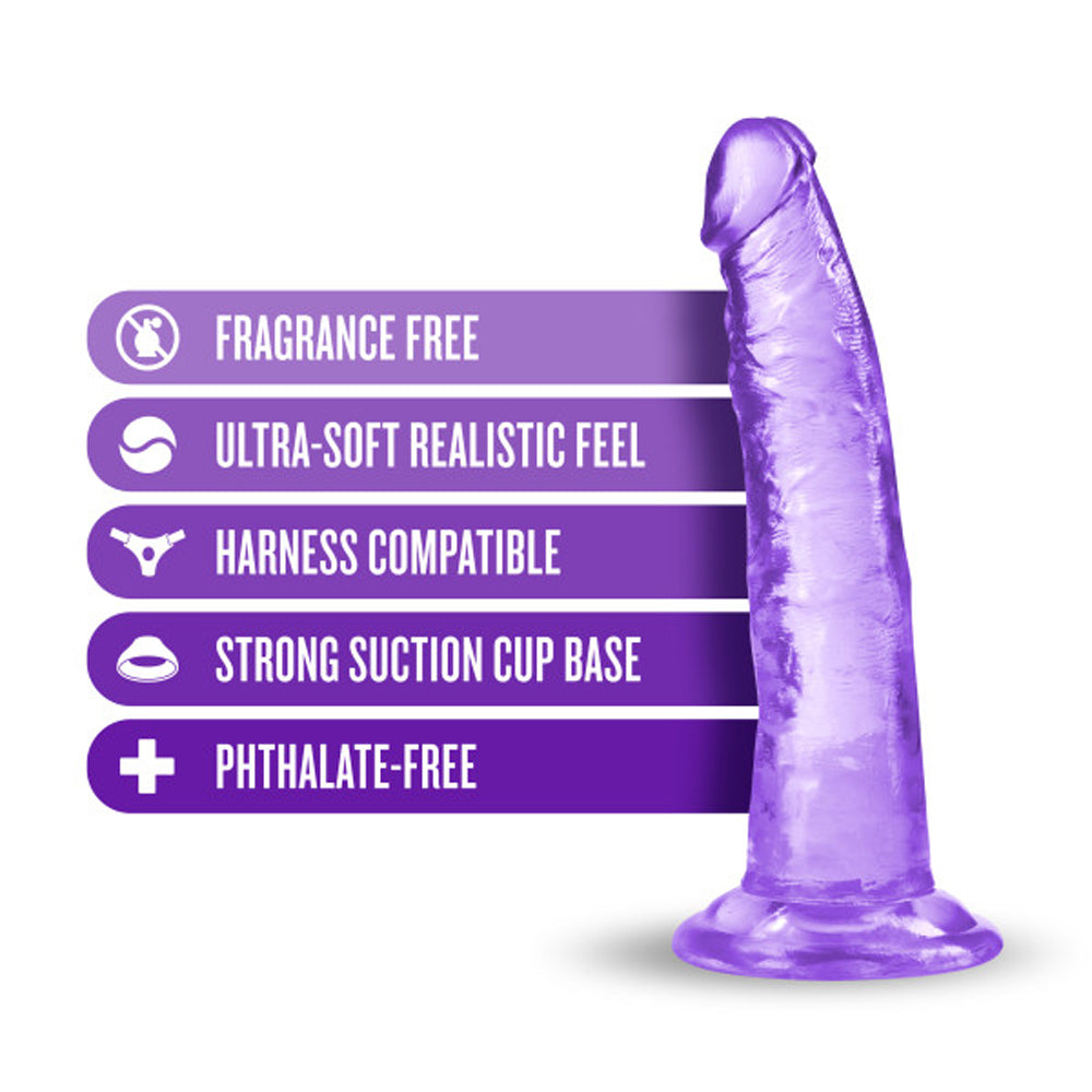 B YOURS PLUS LUST N'' THRUST 7 IN. DILDO PURPLE
