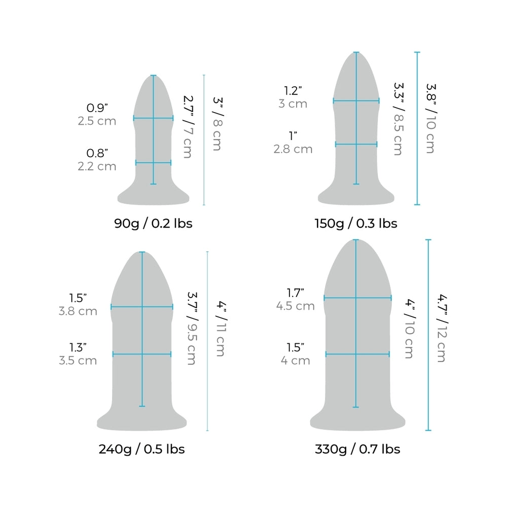 B-VIBE - 4-PIECE ANAL DILATORS GLASS PLUG SET