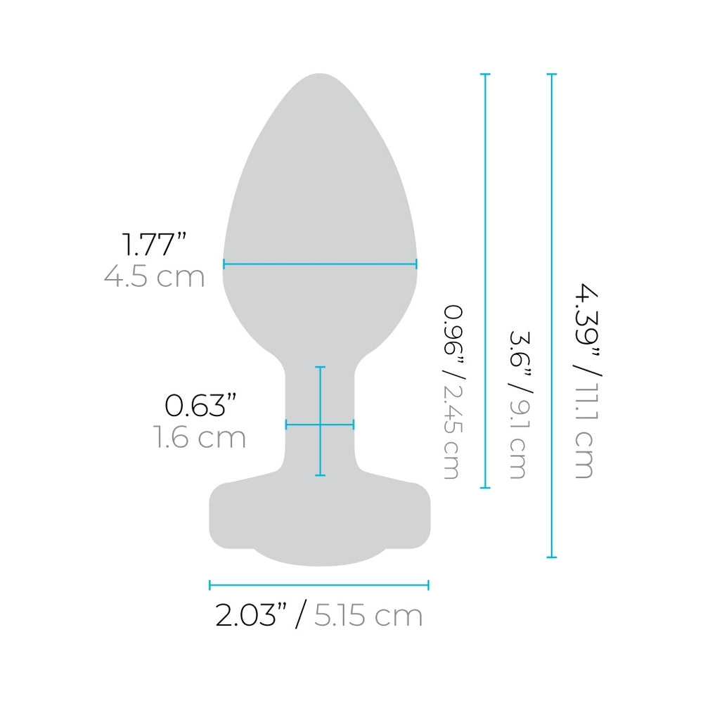 B-VIBE VIBRATING JEWEL RECHARGEABLE REMOTE-CONTROLLED ANAL PLUG WITH GEM BASE BLUE SAPPHIRE LARGE/X-LARGE