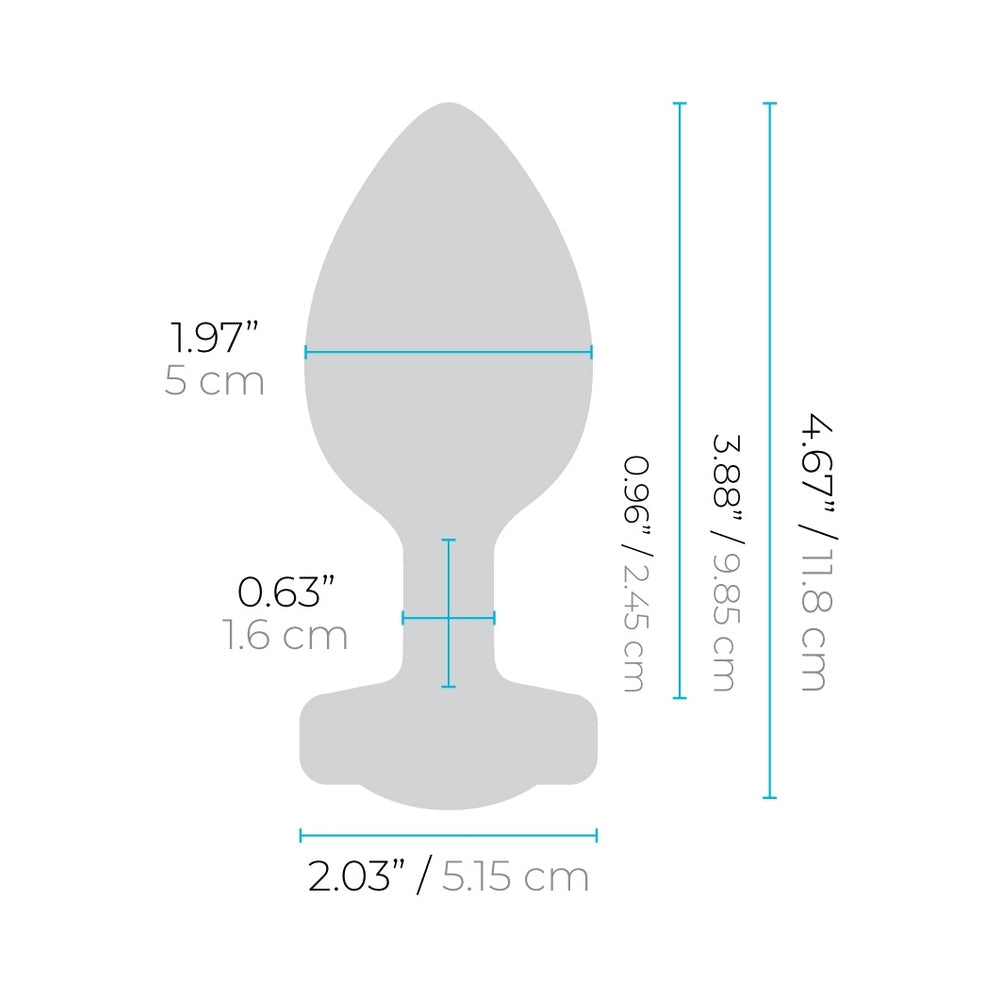B-VIBE - VIBRATING JEWEL RECHARGEABLE REMOTE-CONTROLLED ANAL PLUG WITH GEM BASE BLACK DIAMOND XX-LARGE