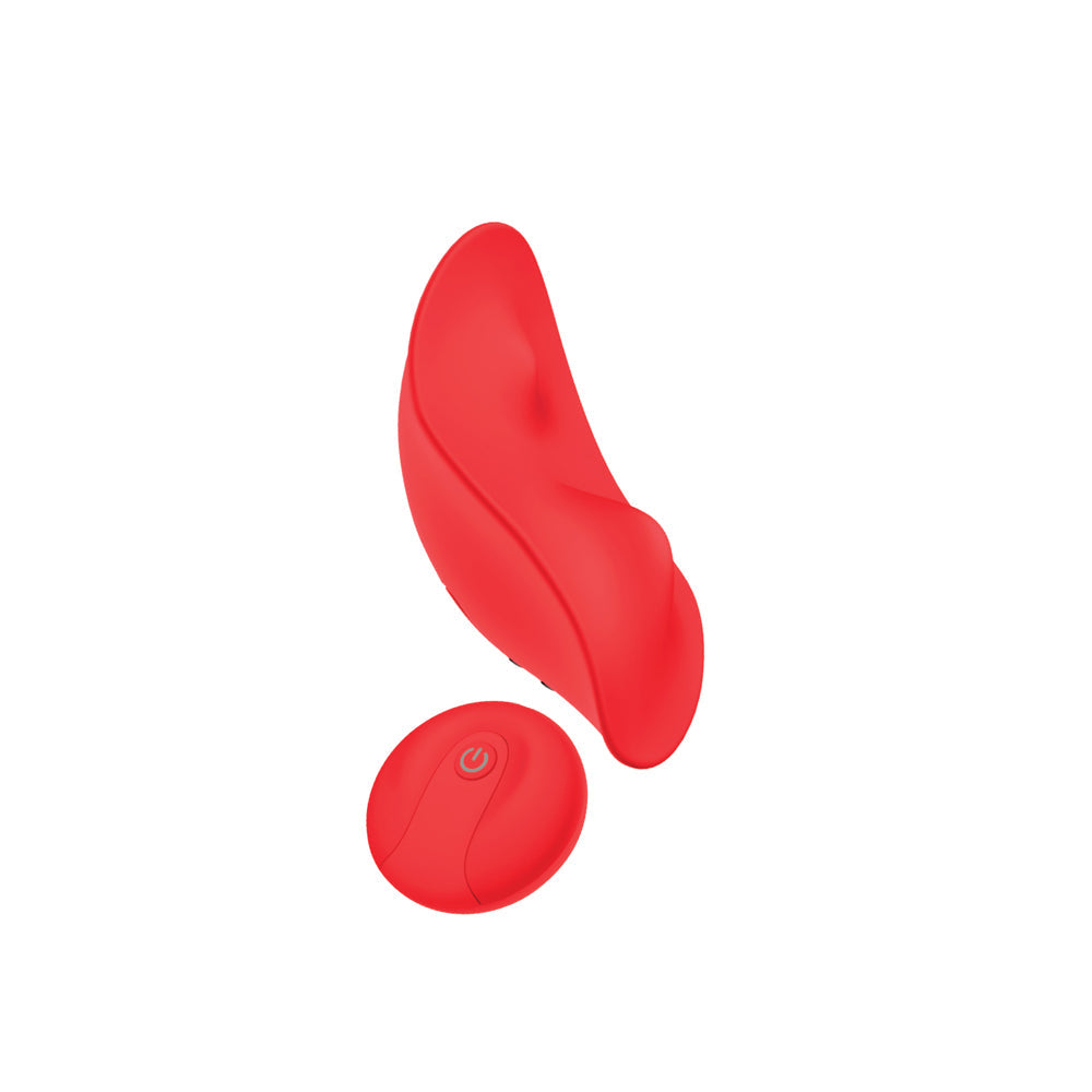 LUV INC PV72 PANTY VIBE RECHARGEABLE REMOTE-CONTROLLED SILICONE WEARABLE VIBRATOR RED