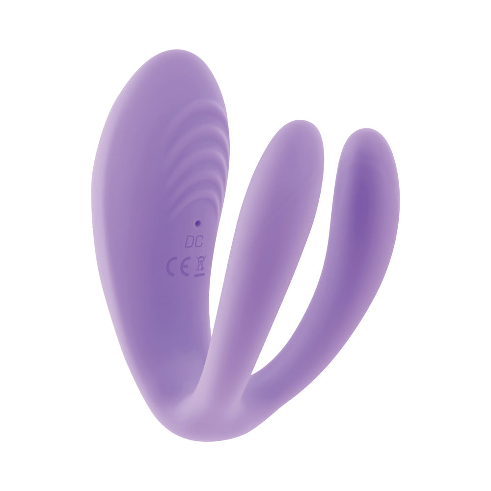 EVOLVED PETITE TICKLER RECHARGEABLE REMOTE-CONTROLLED SILICONE DUAL STIMULATOR PURPLE