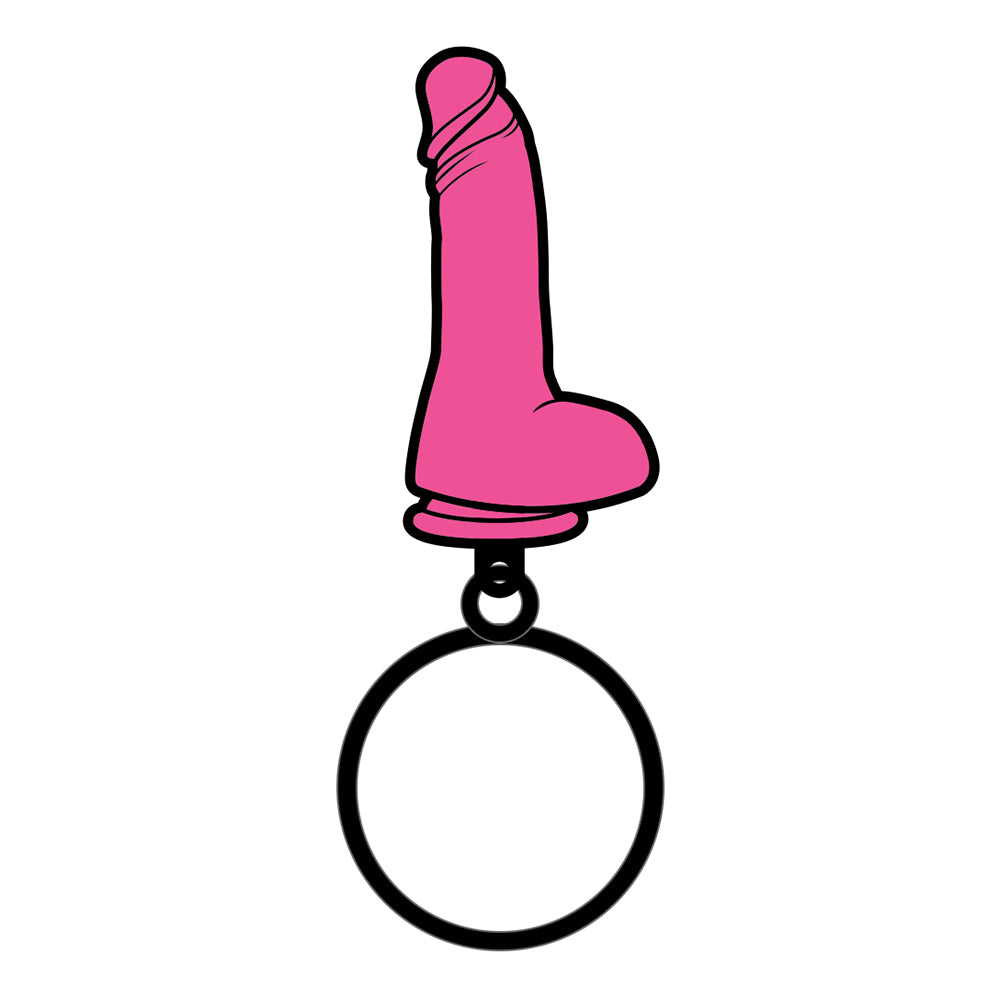 WOOD ROCKET - SEX TOY KEYCHAIN PINK DILDO