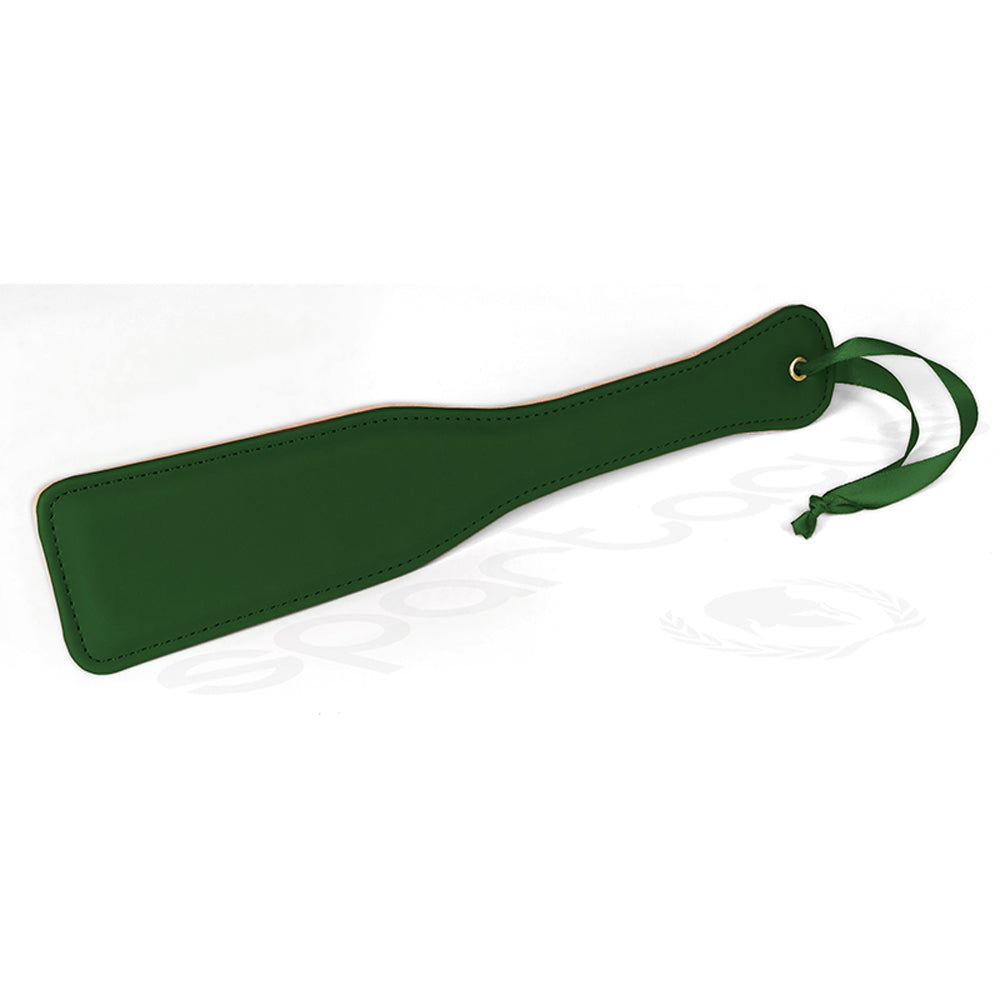 SPARTACUS - GREEN PU PADDLE WITH REVERSE PLUSH