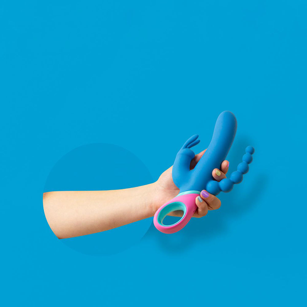 EDC WHOLESALE - PMV20 VICE DOUBLE VIBRATOR SILICONE BLUE