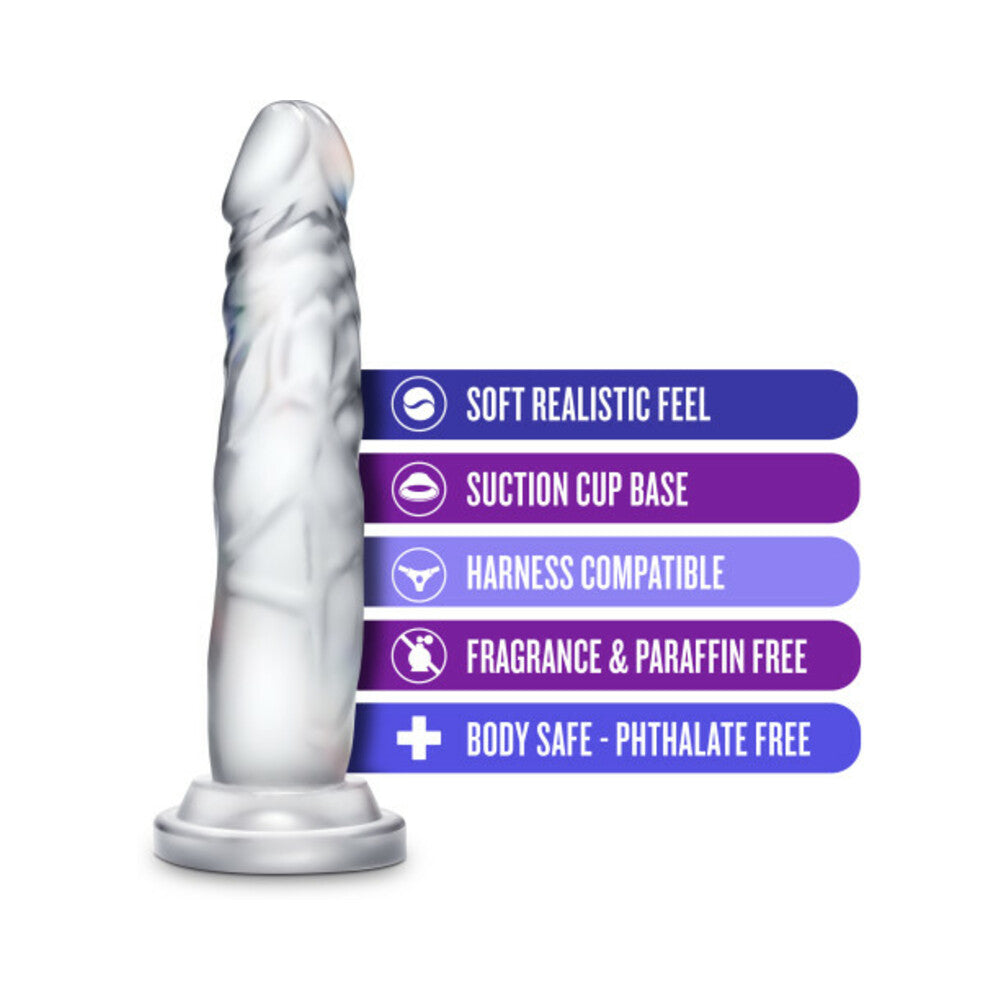 BLUSH - B YOURS DILDO DE CRISTAL DE DIAMANTE TRANSPARENTE DE 7 PULGADAS