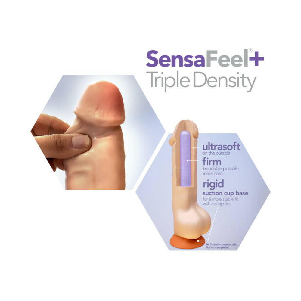 DR. SKIN PLUS REALISTIC 6 IN. TRIPLE DENSITY POSABLE DILDO BEIGE