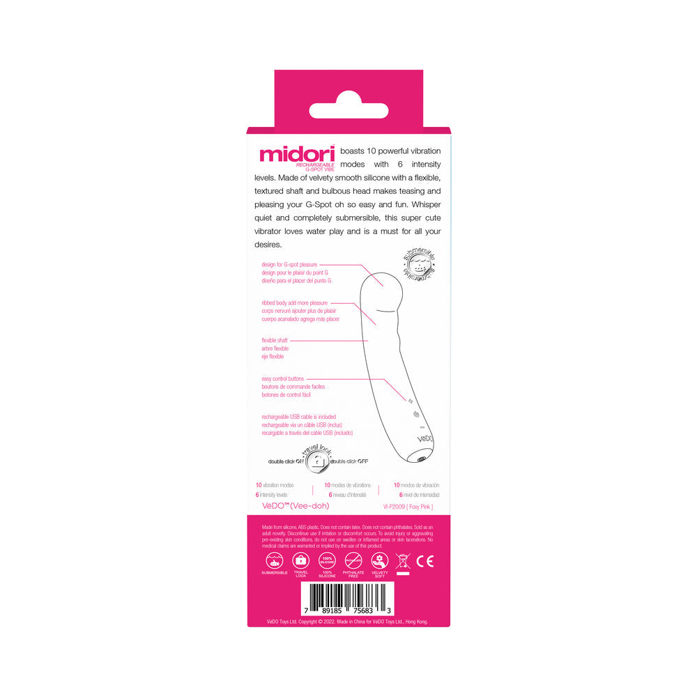 VEDO - MIDORI RECHARGEABLE G-SPOT VIBE PINK