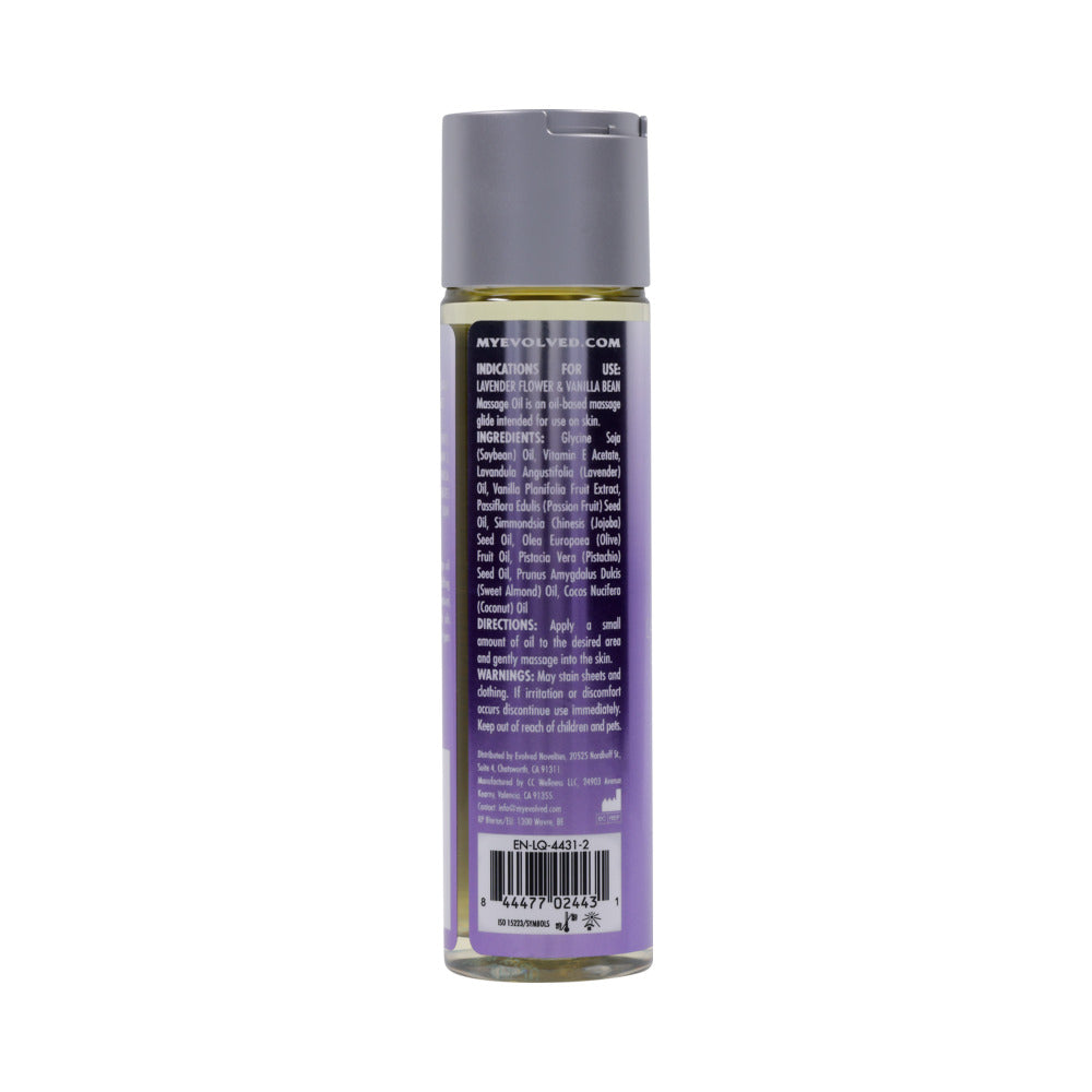 EVOLVED ANOINT PERFUMERY LAVENDER FLOWER & VANILLA BEAN MASSAGE OIL 4 OZ.