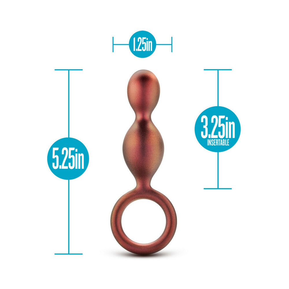 ANAL ADVENTURES MATRIX SILICONE DUO LOOP PLUG COPPER