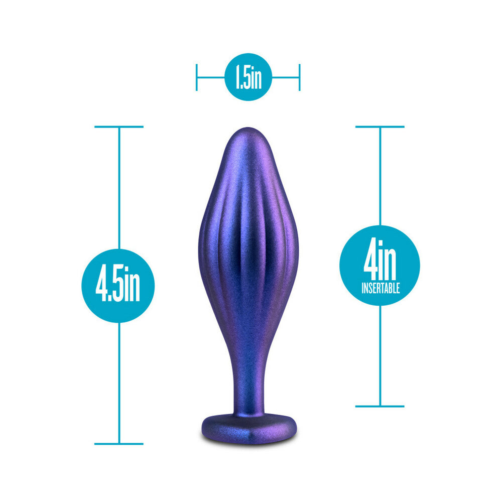 BLUSH - ANAL ADVENTURES MATRIX SILICONE WAVY BLING PLUG SAPPHIRE