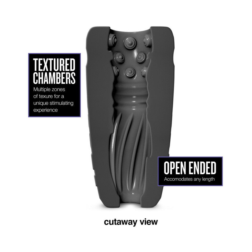 BLUSH - M ELITE PLATINUM GRIPT SILICONE STROKER BLACK