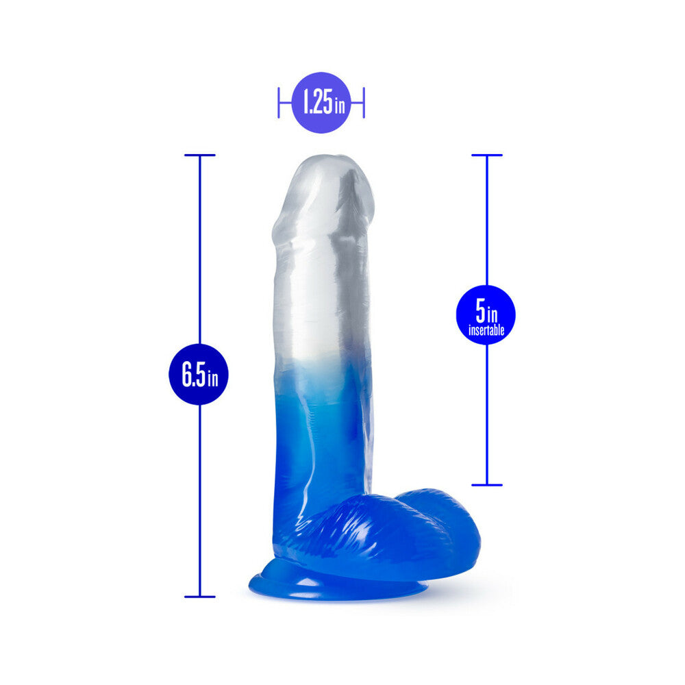 BLUSH - B YOURS STELLA BLUE 6 IN. DILDO WITH BALLS BLUE