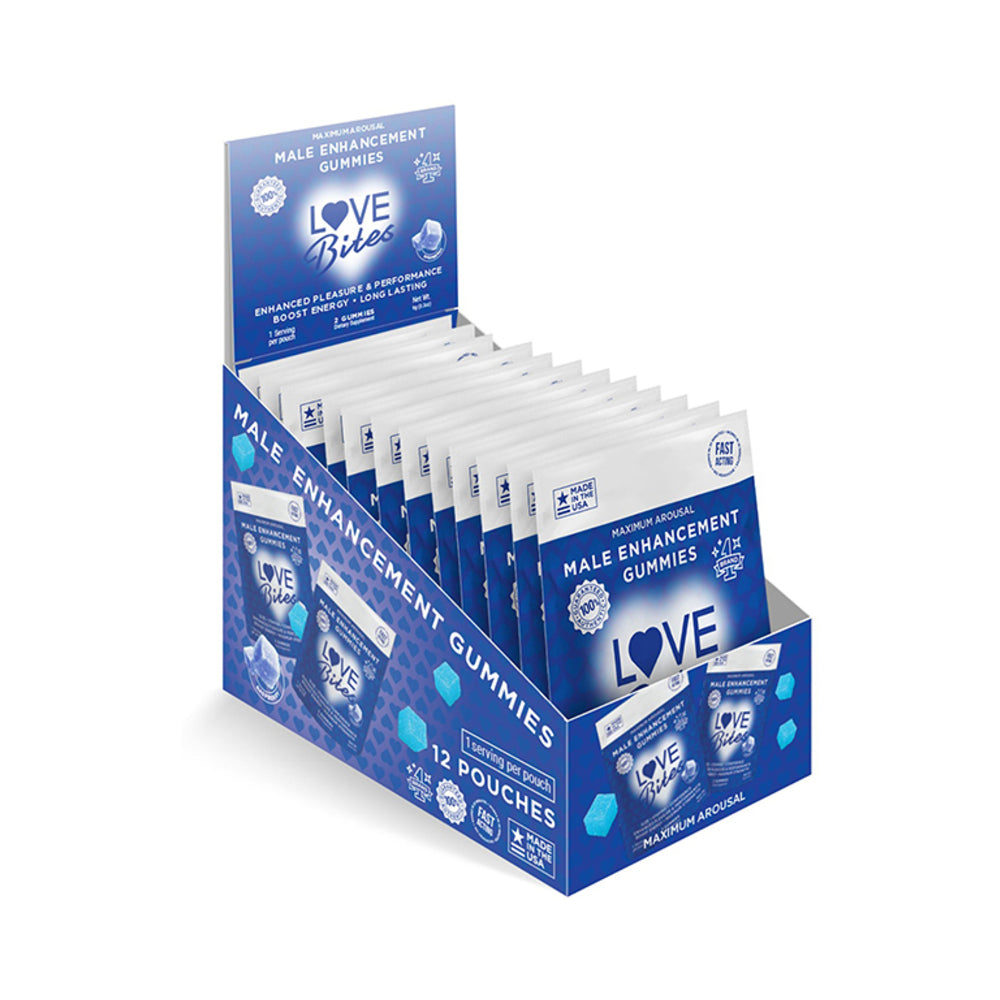 DOC JOHNSON - LOVE BITES MALE ENHANCEMENT GUMMIES 2-PACK 12-PIECE DISPLAY