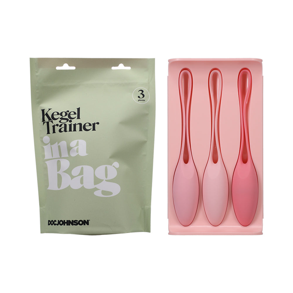 DOC JOHNSON - KEGEL TRAINER SET IN A BAG 3-PIECE SILICONE PINK